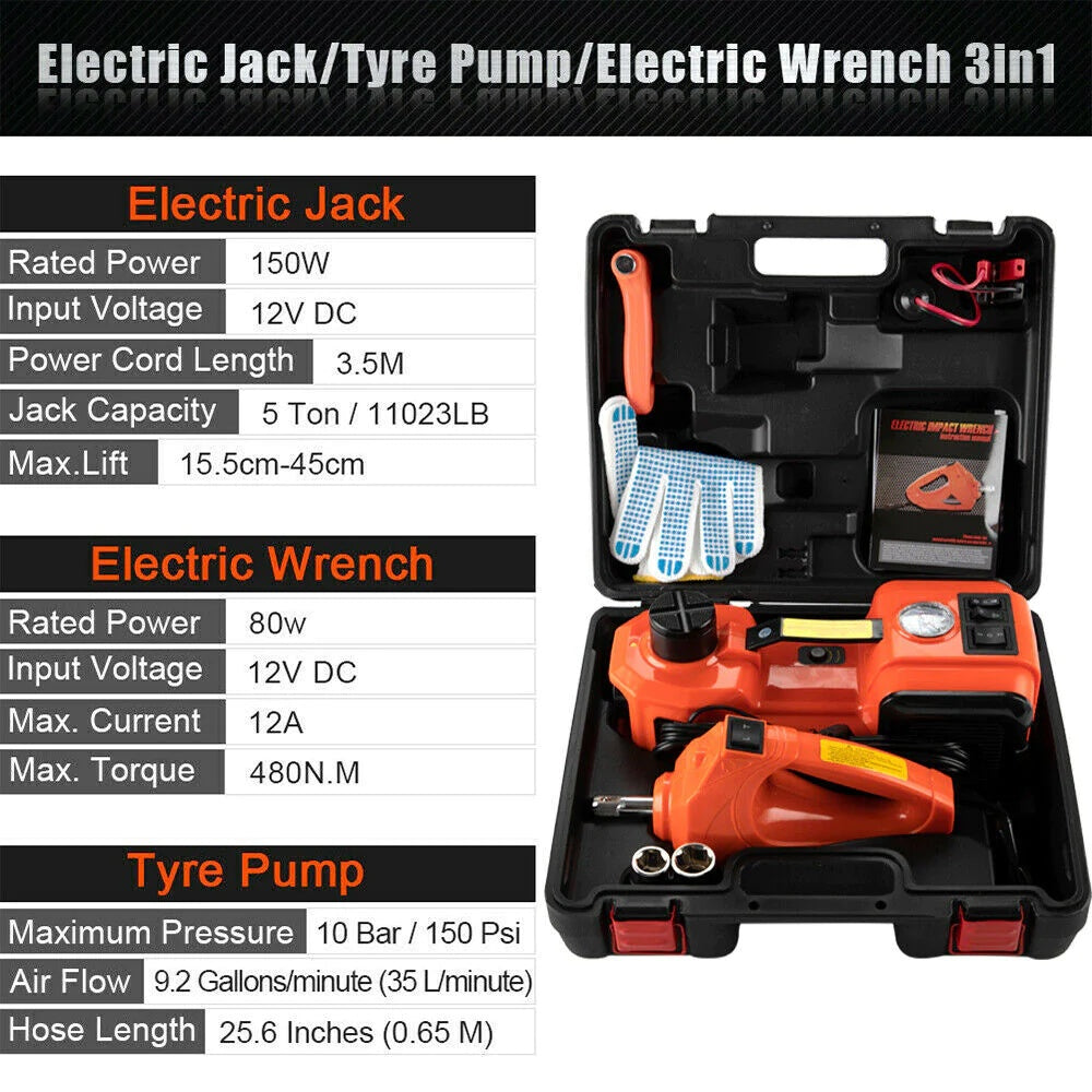 5Ton 12V Car Electric Hydraulic Floor Jack Lift