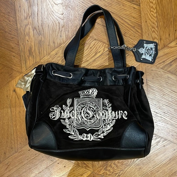 Vintage Couture velour daydreamer tote bag